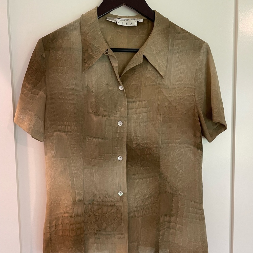 Kenar Tan Button Down Shirt